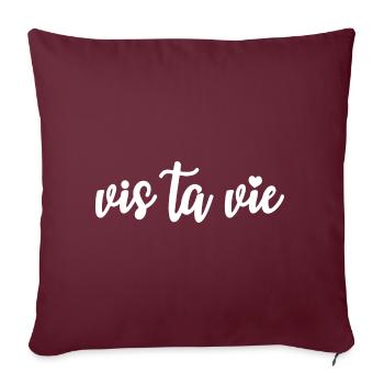 vis ta vie - Sofakissenbezug 45 x 45 cm - Burgunderrot - Vorne
