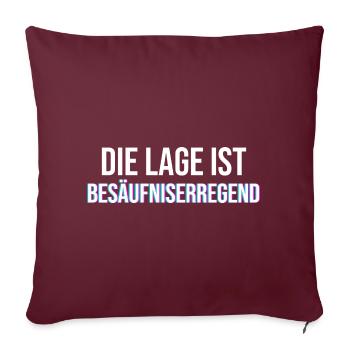 Die Lage ist besäufniserregend Vaporwave Party - Sofakissenbezug 45 x 45 cm - Burgunderrot - Vorne