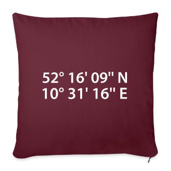 Coordonnées de Braunschweig - Housse de coussin décorative 45 x 45 cm - bordeaux - Devant