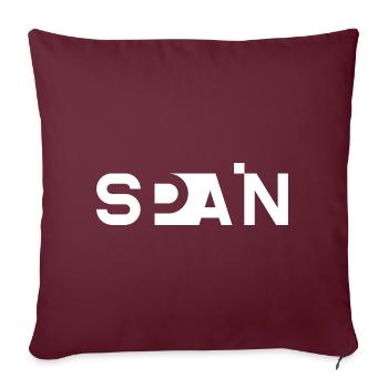ESPAGNE – Espagne – Espagne – Europe - Housse de coussin décorative 45 x 45 cm - bordeaux - Devant