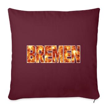 Brême - Housse de coussin décorative 45 x 45 cm - bordeaux - Devant