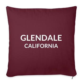 Glendale, Californie, États-Unis - Housse de coussin décorative 45 x 45 cm - bordeaux - Devant