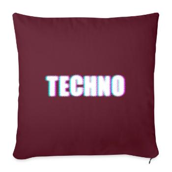 TECHNO - Housse de coussin décorative 45 x 45 cm - bordeaux - Devant
