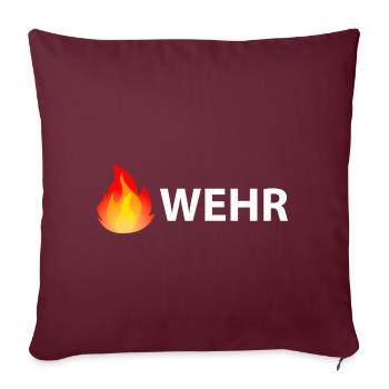 Flamme des pompiers - Housse de coussin décorative 45 x 45 cm - bordeaux - Devant