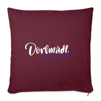 Dorfmädl und Stolz drauf Dorfkind Spruch - Sofakissenbezug 45 x 45 cm - Burgunderrot - Vorne
