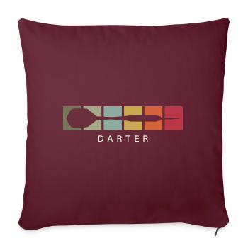 fléchettes vintage - Housse de coussin décorative 45 x 45 cm - bordeaux - Devant