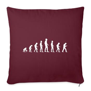 Human Evolution the Smartphone Generation - Sofakissenbezug 45 x 45 cm - Burgunderrot - Vorne