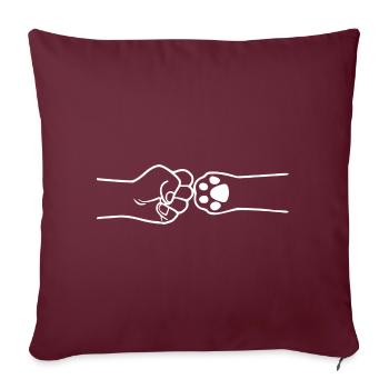 Lustitges Cat Design - Amoureux des chats - Chat - Housse de coussin décorative 45 x 45 cm - bordeaux - Devant