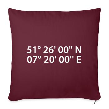 Coordonnées de Witten - Housse de coussin décorative 45 x 45 cm - bordeaux - Devant