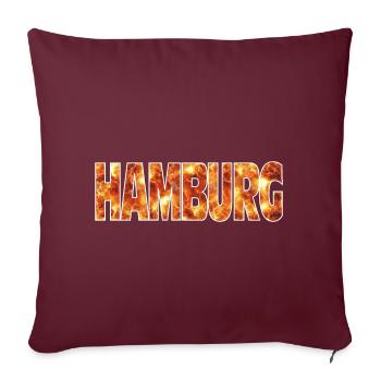 Hambourg - Housse de coussin décorative 45 x 45 cm - bordeaux - Devant