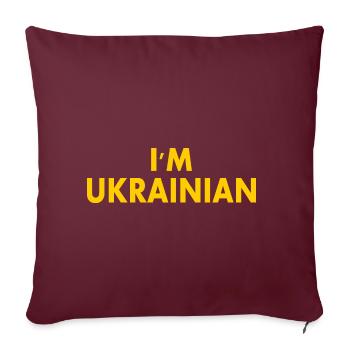 Im ukrainian - Sofakissenbezug 45 x 45 cm - Burgunderrot - Vorne