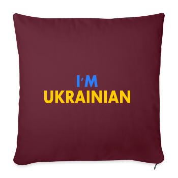 Im ukrainian - Housse de coussin décorative 45 x 45 cm - bordeaux - Devant