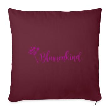Blumenkind - Sofakissenbezug 45 x 45 cm - Burgunderrot - Vorne