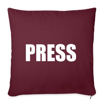 Press - Housse de coussin décorative 45 x 45 cm - bordeaux - Devant
