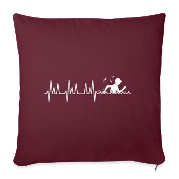 longe-küste wasser lauf geschenk mann frau - Sofakissenbezug 45 x 45 cm - Burgunderrot - Vorne