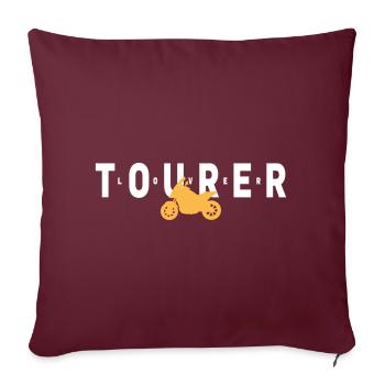 Tourer Moto Déclaration - Housse de coussin décorative 45 x 45 cm - bordeaux - Devant