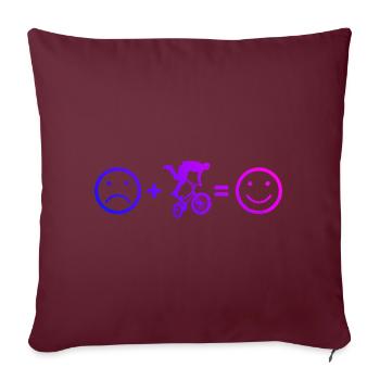 bmx vélo vélo bmx jeune bmx vélo - Housse de coussin décorative 45 x 45 cm - bordeaux - Devant