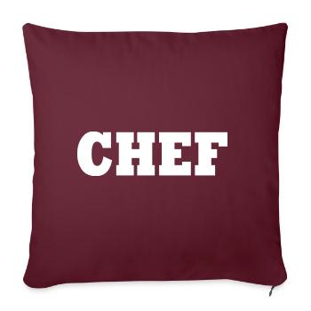 Chef - Sofakissenbezug 45 x 45 cm - Burgunderrot - Vorne