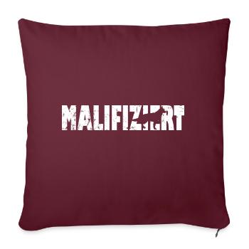 Malifié Belge Malinois IGP Chiens de sport - Housse de coussin décorative 45 x 45 cm - bordeaux - Devant
