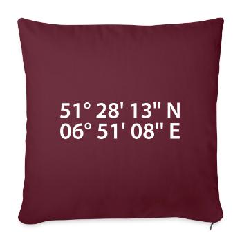 Coordonnées d’Oberhausen - Housse de coussin décorative 45 x 45 cm - bordeaux - Devant