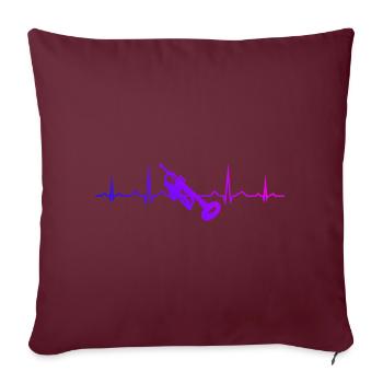 Trompette Hommes Femmes Trompettistes Trompettes Spi - Housse de coussin décorative 45 x 45 cm - bordeaux - Devant