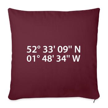 Royal Sutton Coldfield Coordonnées - Housse de coussin décorative 45 x 45 cm - bordeaux - Devant