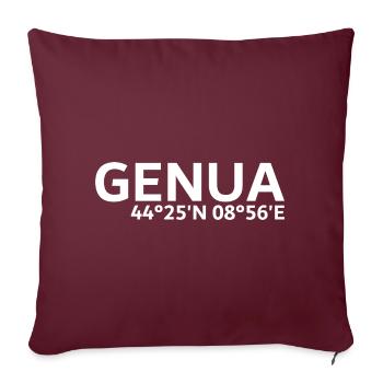 Coordonnées de Gênes - Housse de coussin décorative 45 x 45 cm - bordeaux - Devant