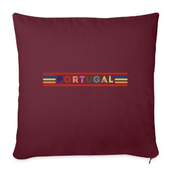 PORTUGAL - Housse de coussin décorative 45 x 45 cm - bordeaux - Devant