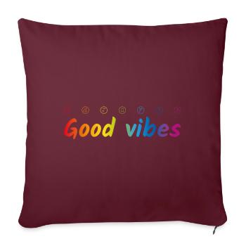Good vibes - Sofakissenbezug 45 x 45 cm - Burgunderrot - Vorne