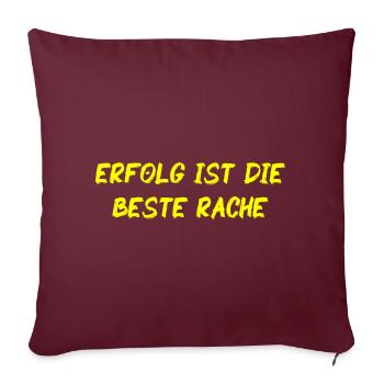 Erfolg ist die beste Rache - GLD - Housse de coussin décorative 45 x 45 cm - bordeaux - Devant