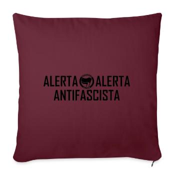 ALERTA ALERTA ANTIFASCISTA black - Sofakissenbezug 45 x 45 cm - Burgunderrot - Vorne