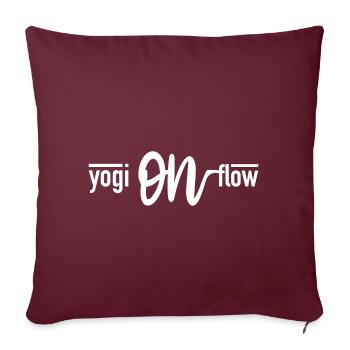 yogi on flow - Sofakissenbezug 45 x 45 cm - Burgunderrot - Vorne