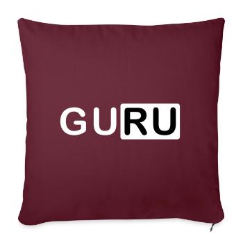 ★ Designfarben änderbar ★ Für alle Gurus - Sofakissenbezug 45 x 45 cm - Burgunderrot - Vorne