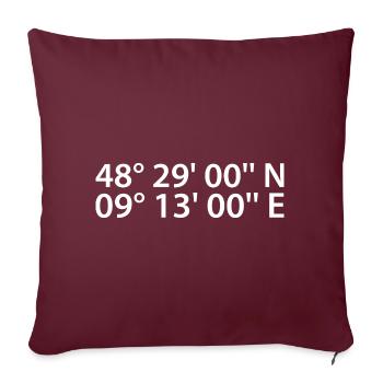 Coordonnées de Reutlingen - Housse de coussin décorative 45 x 45 cm - bordeaux - Devant