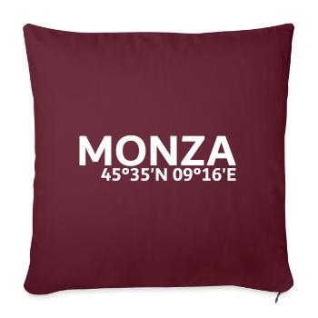 Monza Koordinaten - Sofakissenbezug 45 x 45 cm - Burgunderrot - Vorne