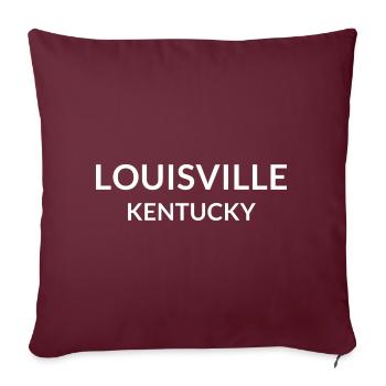 Louisville, Kentucky, États-Unis - Housse de coussin décorative 45 x 45 cm - bordeaux - Devant