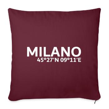 Milano Koordinaten - Sofakissenbezug 45 x 45 cm - Burgunderrot - Vorne