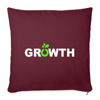 Croissance - Wachstum - Housse de coussin décorative 45 x 45 cm - bordeaux - Devant