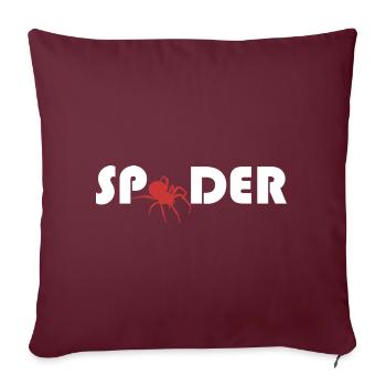 Spinne - Sofakissenbezug 45 x 45 cm - Burgunderrot - Vorne