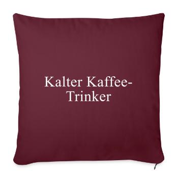Buveur de café froid - Housse de coussin décorative 45 x 45 cm - bordeaux - Devant
