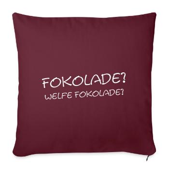 FOKOLADE ? WELFE FOKOLADE ? Le mobile de Nascher ! - Housse de coussin décorative 45 x 45 cm - bordeaux - Devant