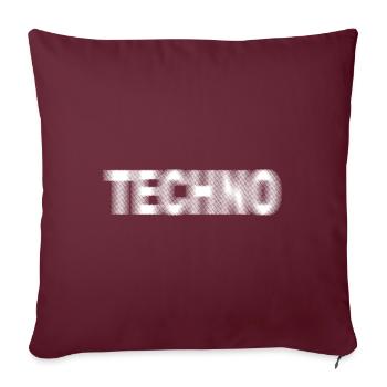 techno - Housse de coussin décorative 45 x 45 cm - bordeaux - Devant
