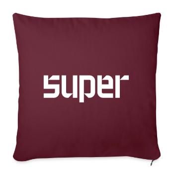 super - Housse de coussin décorative 45 x 45 cm - bordeaux - Devant