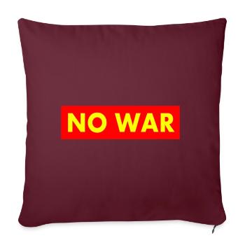 No war - Housse de coussin décorative 45 x 45 cm - bordeaux - Devant