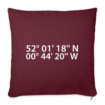 Coordonnées de Milton Keynes - Housse de coussin décorative 45 x 45 cm - bordeaux - Devant