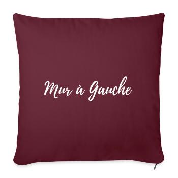 WALL ON THE LEFT - BASQUE PELOTA GAME - Sofa pillowcase 17,3'' x 17,3'' (45 x 45 cm) - burgundy - Front
