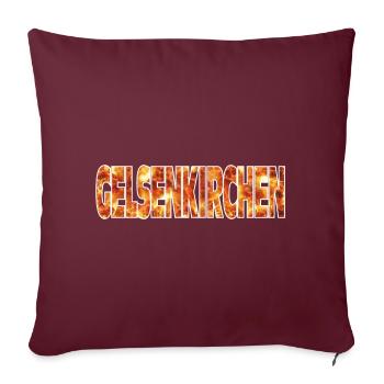 Gelsenkirchen - Sofakissenbezug 45 x 45 cm - Burgunderrot - Vorne