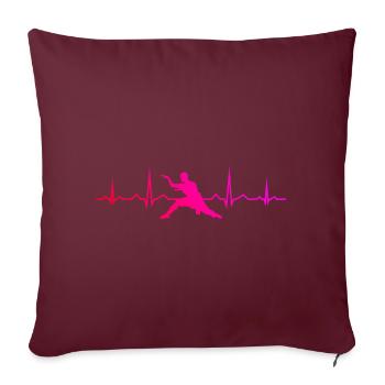 Kungfu Kung Fu Wushu Arts martiaux pour hommes - Housse de coussin décorative 45 x 45 cm - bordeaux - Devant