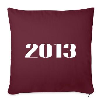 2013 - Cadeau né en 2013 - Housse de coussin décorative 45 x 45 cm - bordeaux - Devant