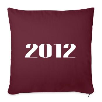 2012 - Cadeau né en 2012 - Housse de coussin décorative 45 x 45 cm - bordeaux - Devant